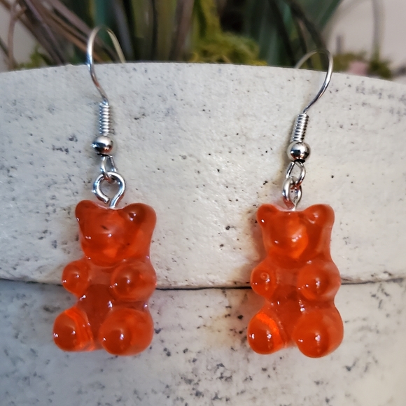 Red Gummy Bear Earrings - Picture 7 of 7